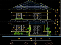 Bản vẽ Biệt thự 2 tầng,Mẫu bản vẽ biệt thự 2 tầng,File cad Biệt thự,Hồ sơ bản vẽ biệt thự,File cad Biệt thự 2 tầng